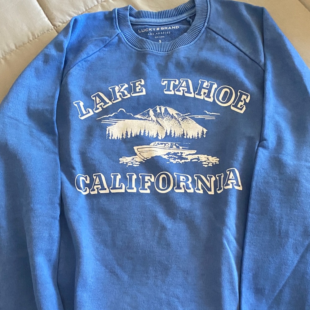 Lucky Brand Blue Lake Tahoe Graphic Sweatshirt